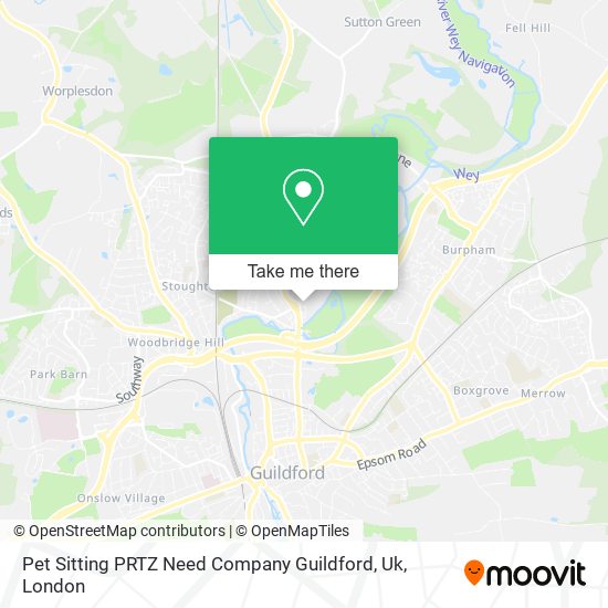 Pet Sitting PRTZ Need Company Guildford, Uk map