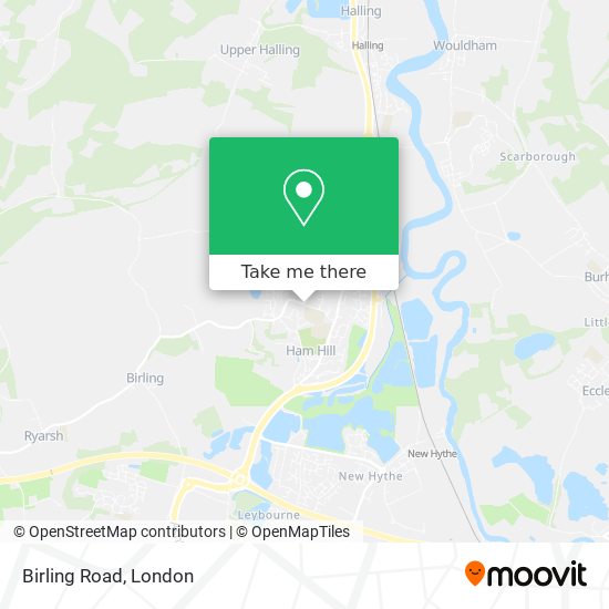 Birling Road map