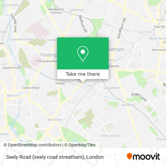 Seely Road (seely road streatham) map