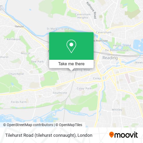 Tilehurst Road (tilehurst connaught) map