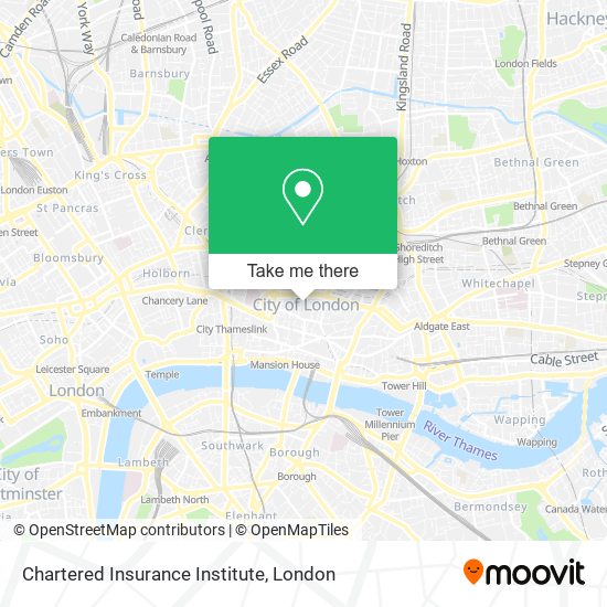 Chartered Insurance Institute map