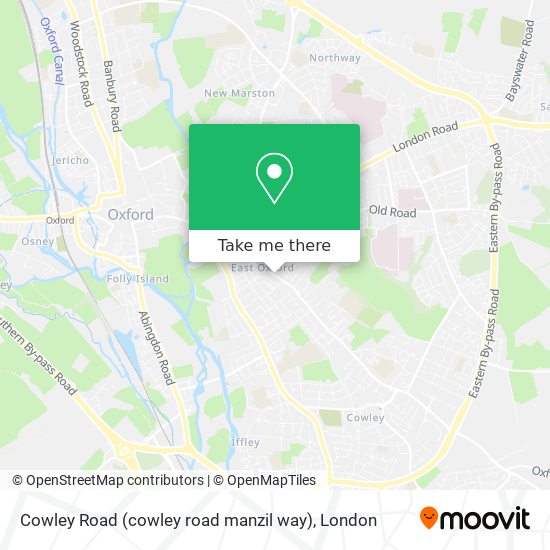 Cowley Road (cowley road manzil way) map