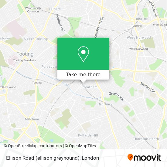 Ellison Road (ellison greyhound) map