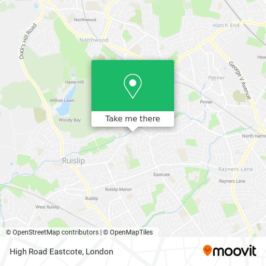 High Road Eastcote map