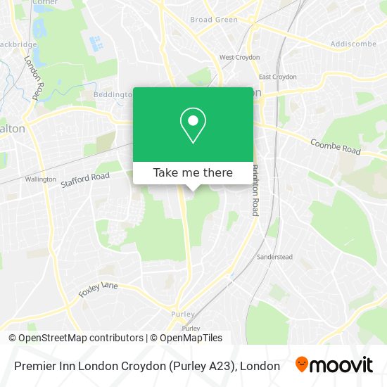 Premier Inn London Croydon (Purley A23) map