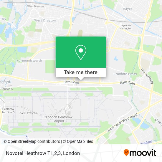 Novotel Heathrow T1,2,3 map