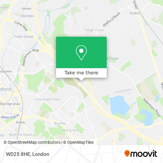 WD25 8HE map