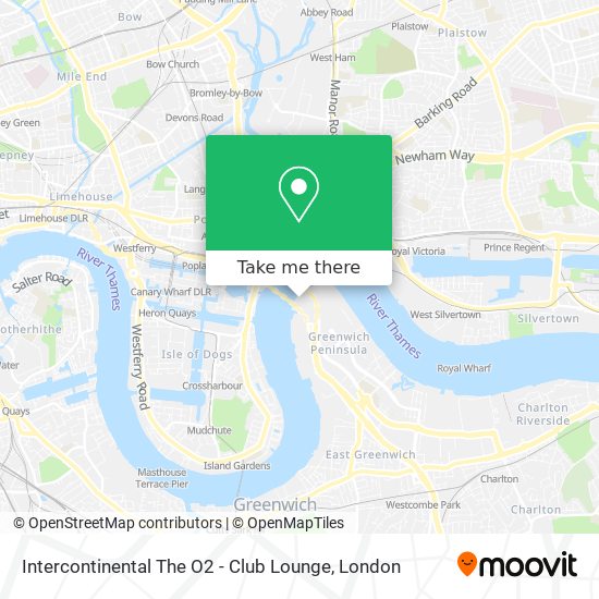 Intercontinental The O2 - Club Lounge map