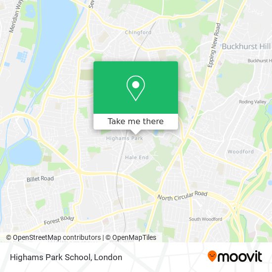 Highams Park School map