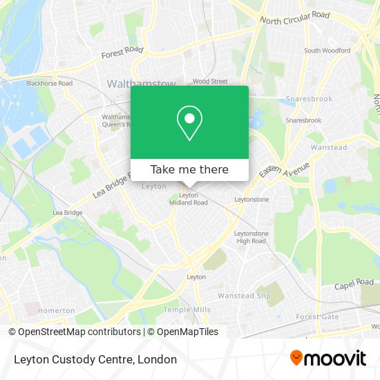 Leyton Custody Centre map