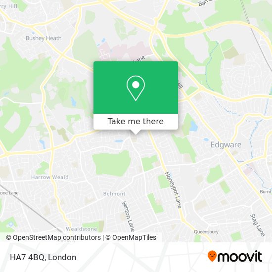 HA7 4BQ map