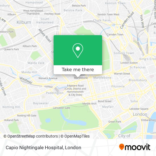 Capio Nightingale Hospital map