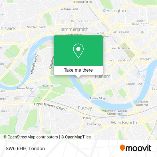 SW6 6HH map