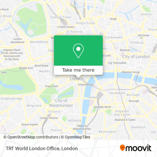 TRT World London Office map
