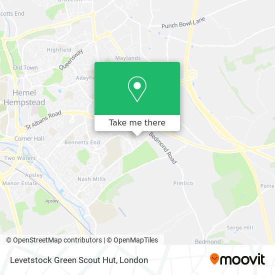 Levetstock Green Scout Hut map