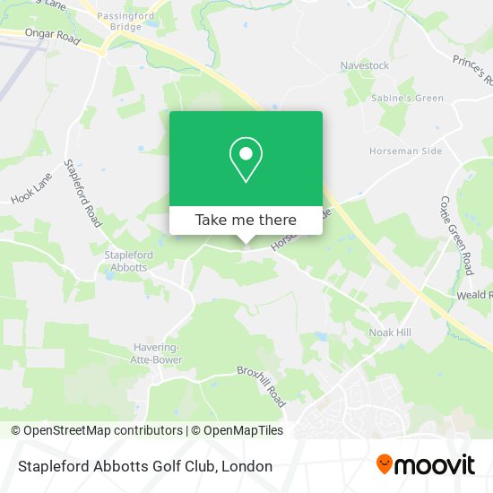 Stapleford Abbotts Golf Club map