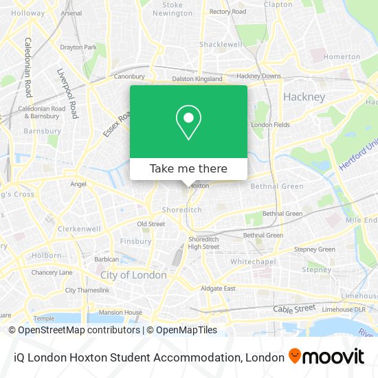 iQ London Hoxton Student Accommodation map