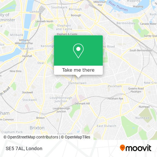 SE5 7AL map