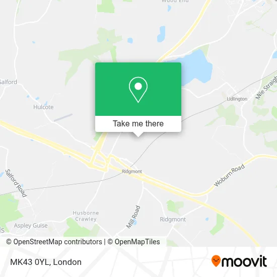 Mk43 Postcode Map How to Get to MK43 0YL in Central Bedfordshire by Bus or Train?