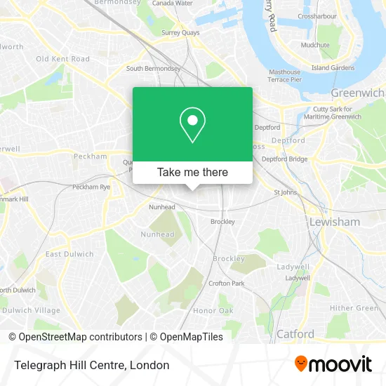 Telegraph Hill Centre map