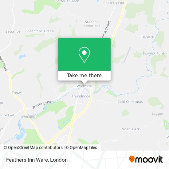 Feathers Inn Ware map