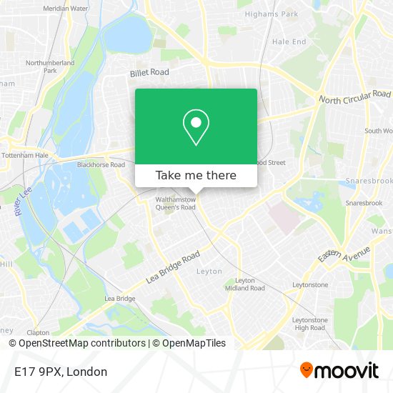 E17 9PX map