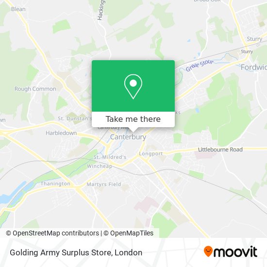 Golding Army Surplus Store map