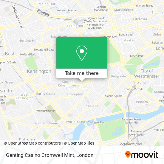 Genting Casino Cromwell Mint map