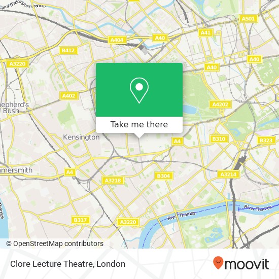 Clore Lecture Theatre map