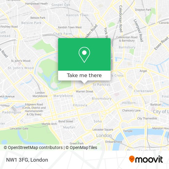 NW1 3FG map