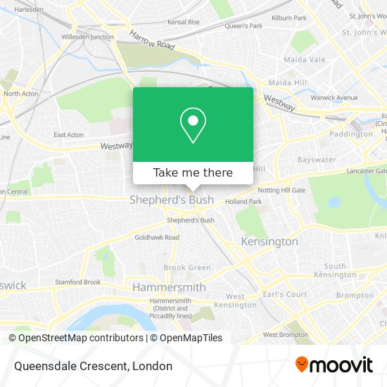 Queensdale Crescent map