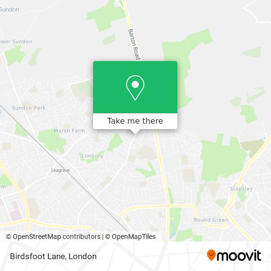 Birdsfoot Lane map