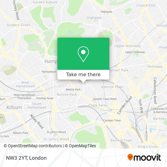 NW3 2YT map