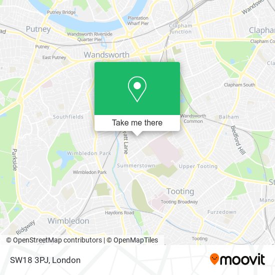 SW18 3PJ map