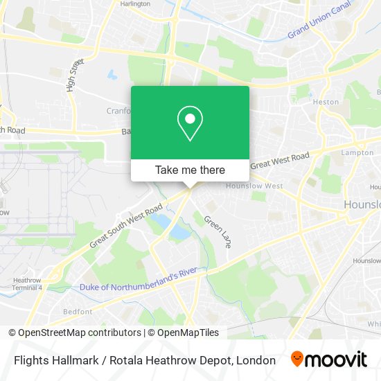 Flights Hallmark / Rotala Heathrow Depot map