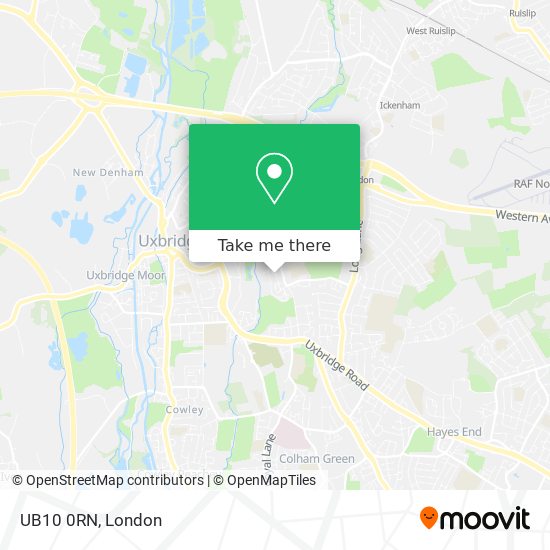 UB10 0RN map