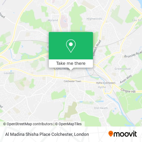 Al Madina Shisha Place Colchester map