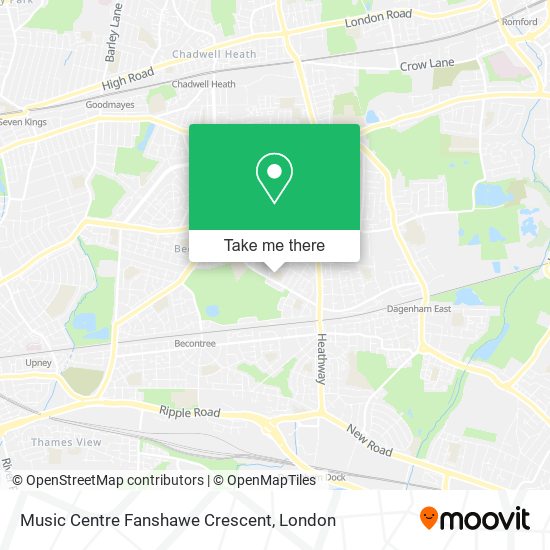 Music Centre Fanshawe Crescent map