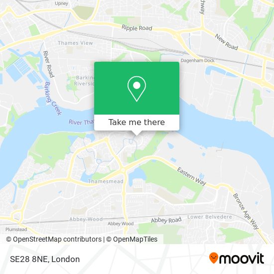 SE28 8NE map