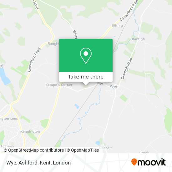 Wye, Ashford, Kent map