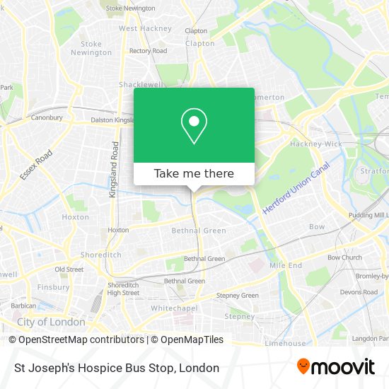 St Joseph's Hospice Bus Stop map