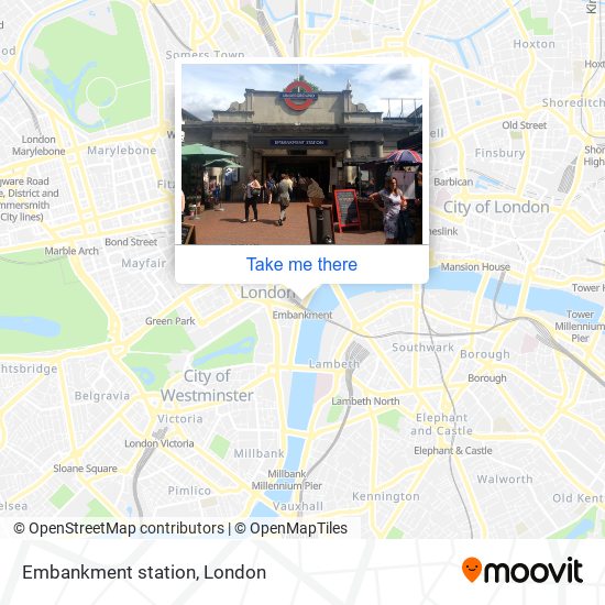 Embankment station map