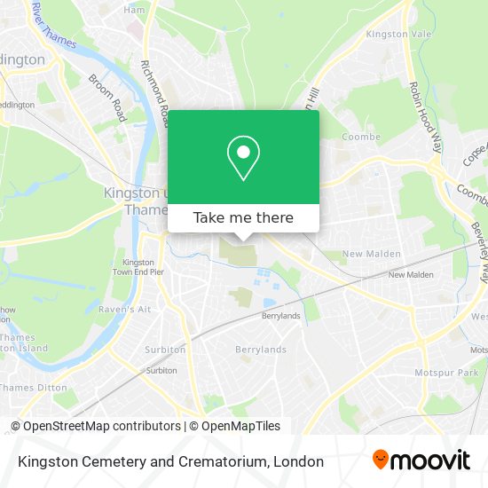 Kingston Cemetery and Crematorium map