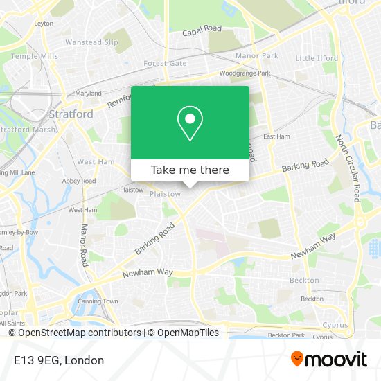 E13 9EG map