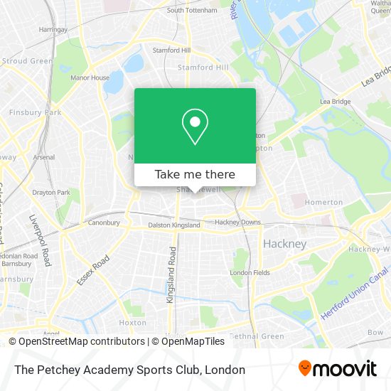 The Petchey Academy Sports Club map