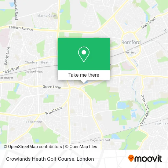 Crowlands Heath Golf Course map