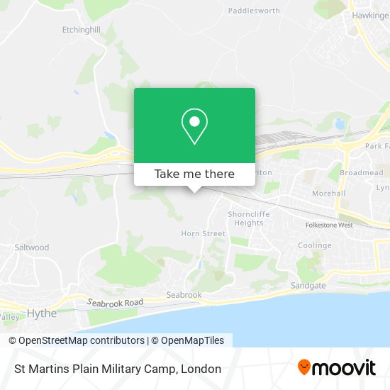 St Martins Plain Military Camp map