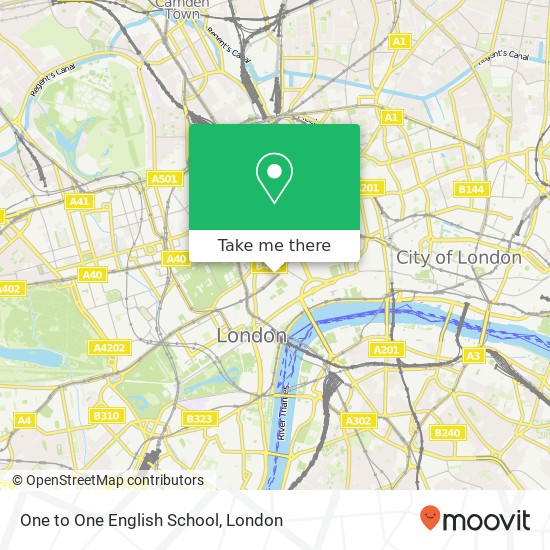 One to One English School map