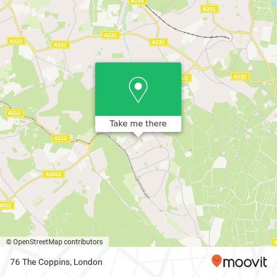 76 The Coppins, New Addington Croydon map