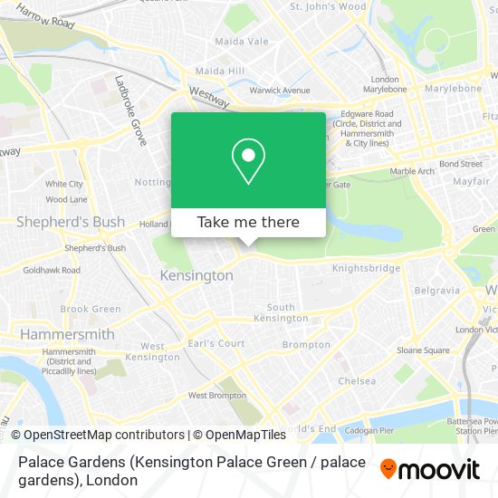 Palace Gardens (Kensington Palace Green / palace gardens) map